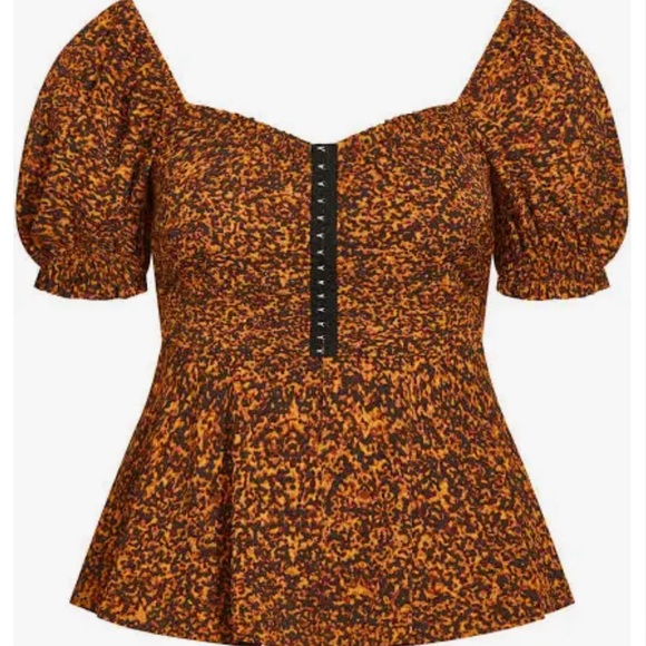 NWT CityChic women’s plus size quirky print top sz M approximately 18/20 IRL - Picture 4 of 7